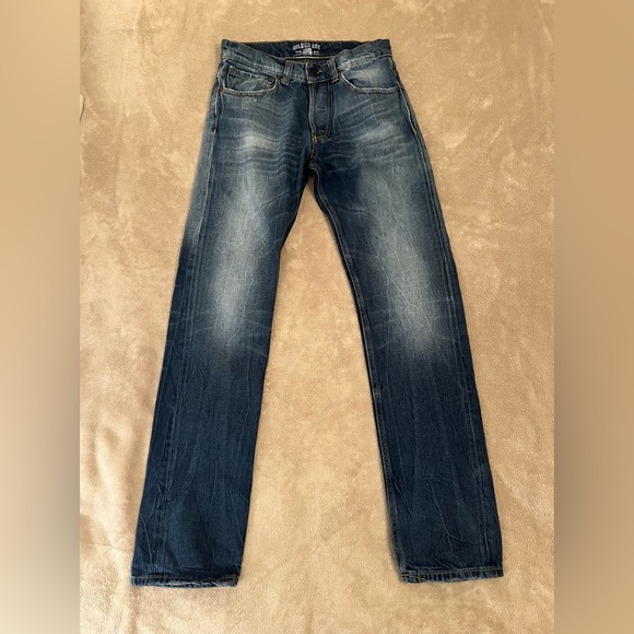 Men’s Gilded Age Baxter Straight Leg Classic Mid Blue Denim Wash Jeans. Sz 29x32 - Picture 2 of 8